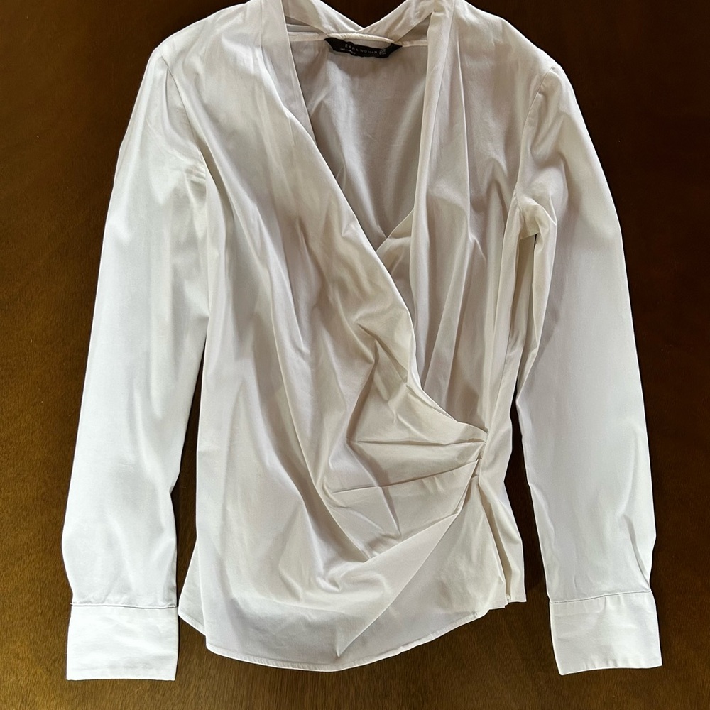 Zara White Women's Blouse - Picture 3 of 4